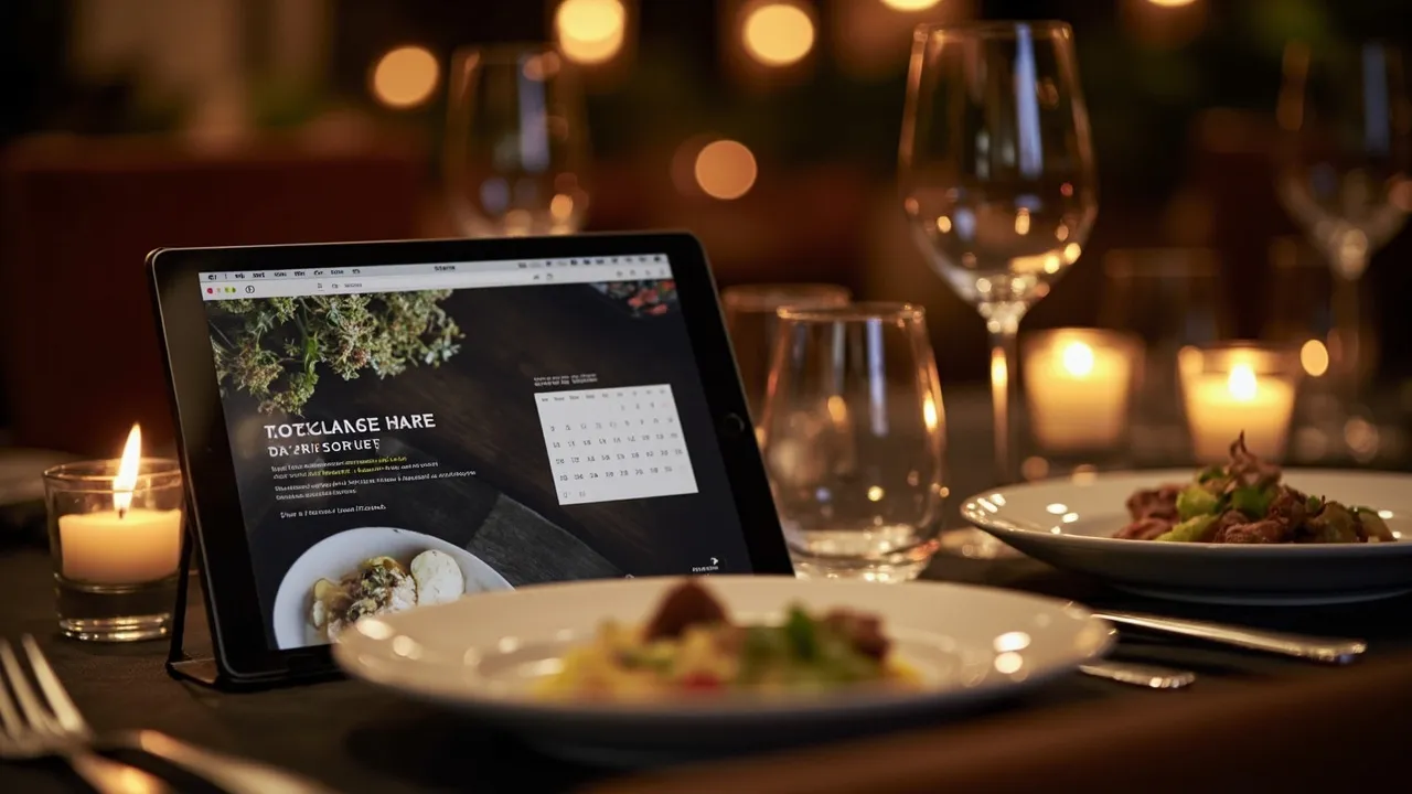 Symbolbild: ein elegantes Restaurant-Interieur mit gedeckten Tischen und stimmungsvoller Beleuchtung